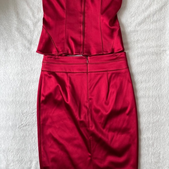 bebe Red Midi Dress - Picture 4 of 11